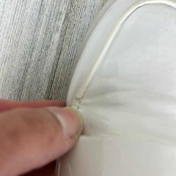 Kenneth Cole Reaction Womens 7.5 faux white patent leather oxford shoes low heel - Picture 8 of 9